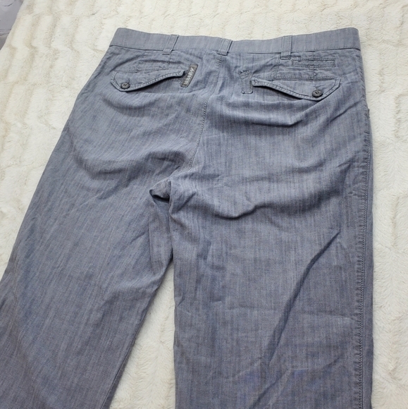 Meyer Men's Pants Chino Casual Gray Stretch Cotton Flat Front Straight Sz 35x28 - Picture 5 of 12